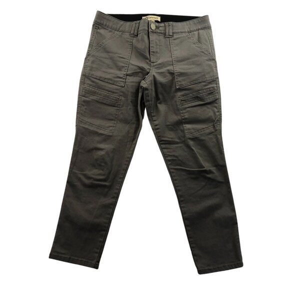 Democracy Womens Pants Size 10 Ab Technology Cargo Skinny Leg Stretch Green - Picture 1 of 10